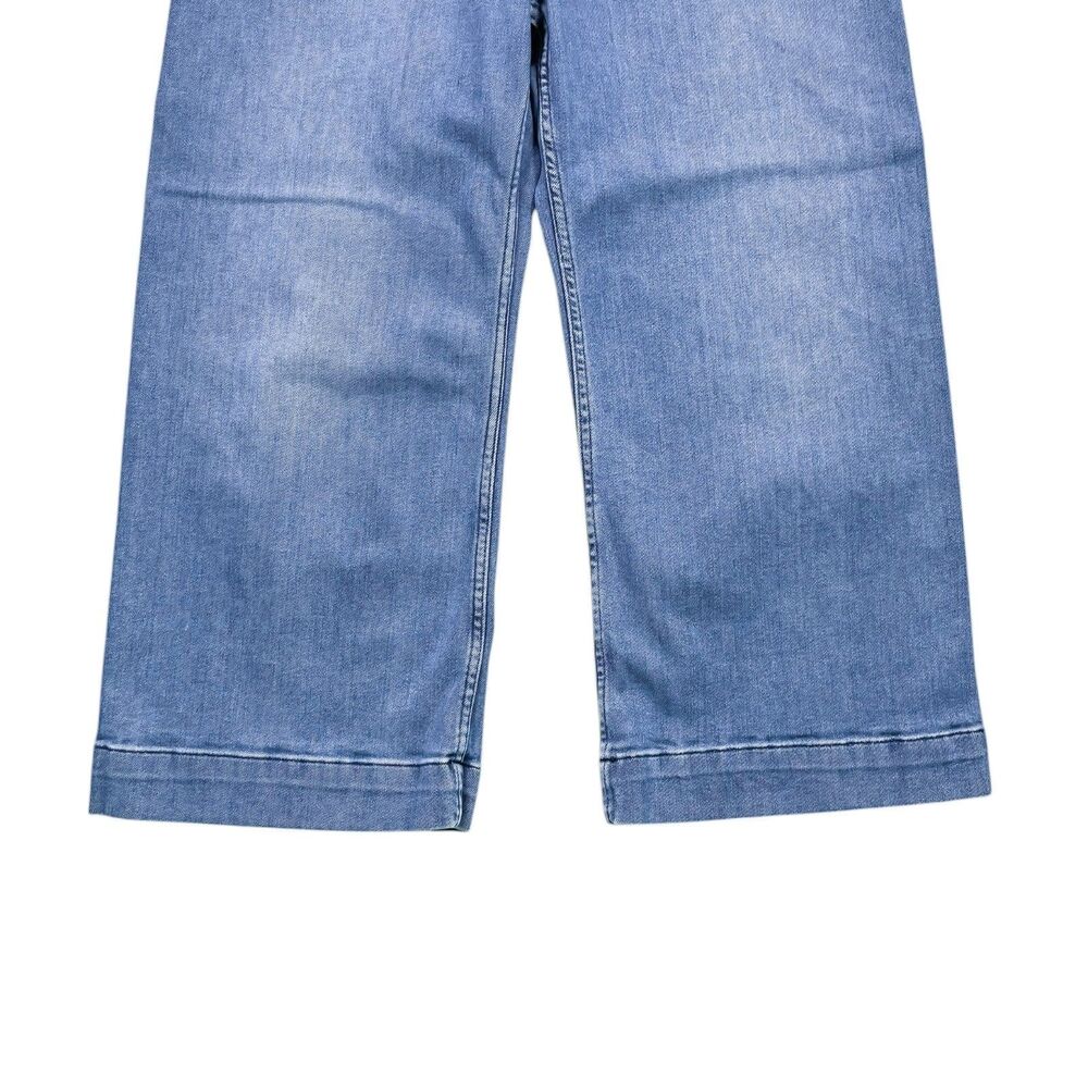 Maeve Womens 31P The Colette Cropped Wide Leg Jeans High Rise Blue Denim Casual - Picture 6 of 9